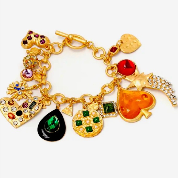 This listing is for a gold handmade charm bracelet brand new never worn - Picture 2 of 3
